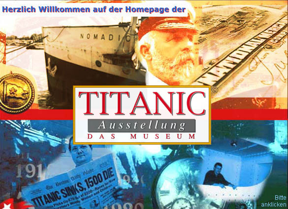 Die Homepage des 1. TITANIC - MUSEUM-GERMANY
